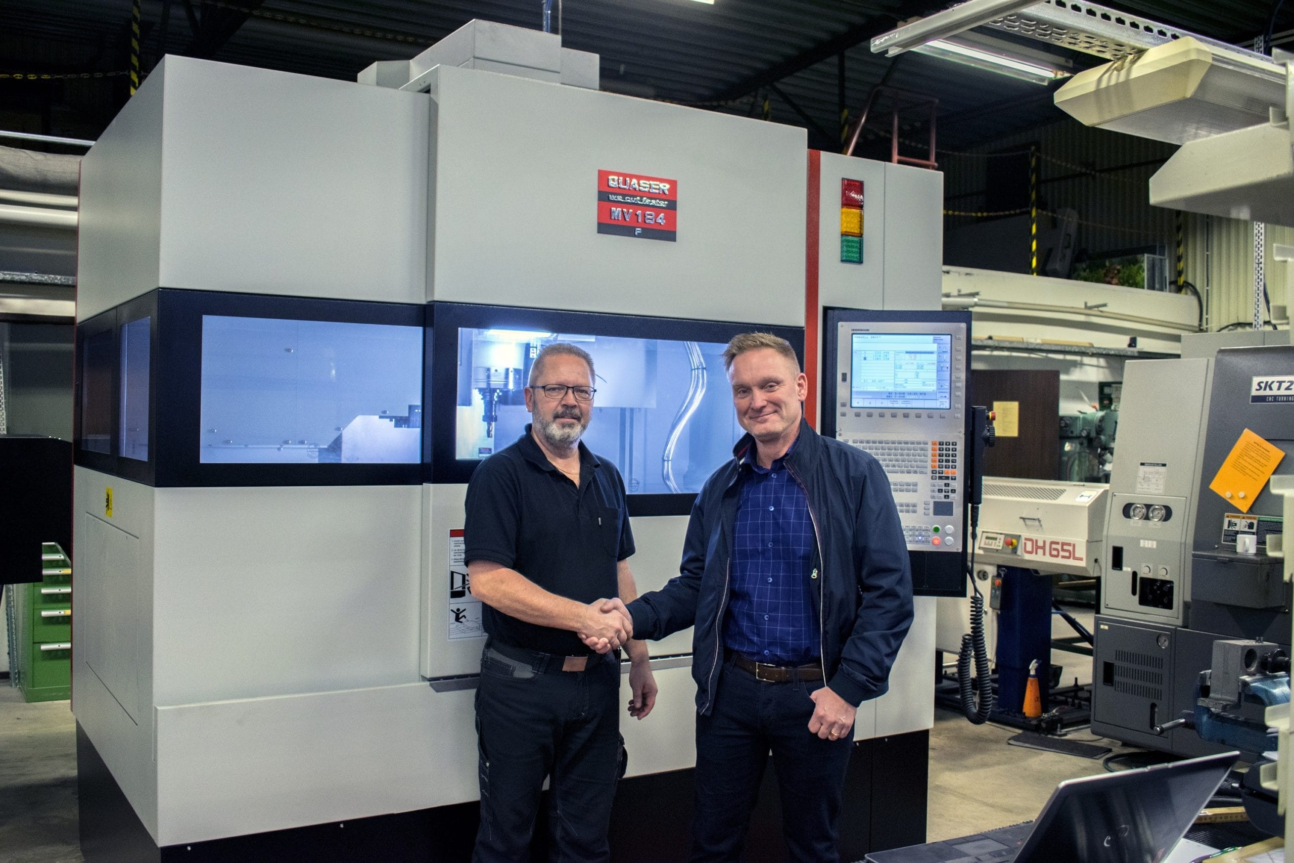 Från vänster: Kent Karlsson (vd SPV Spintec) och Stefan Hallonborg (säljare MaskinFransson).